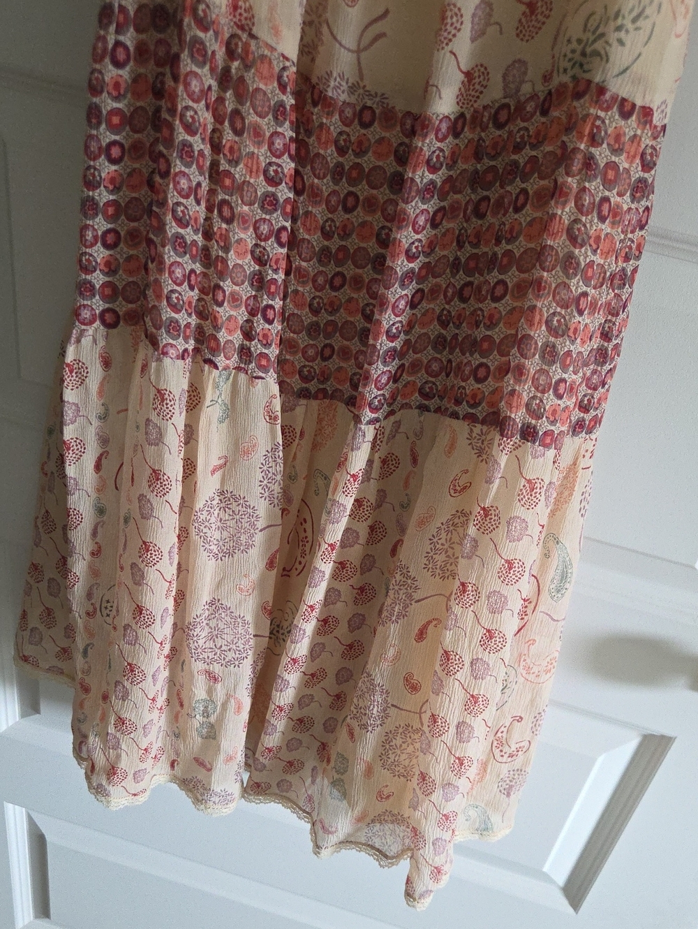 Karanina Mixed Pattern Midi Dress - Size 6 - Picture 8 of 9